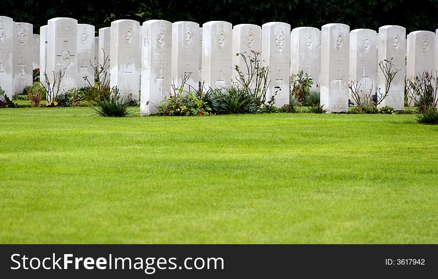 Military Cemetery of the second worldwar in Belgium