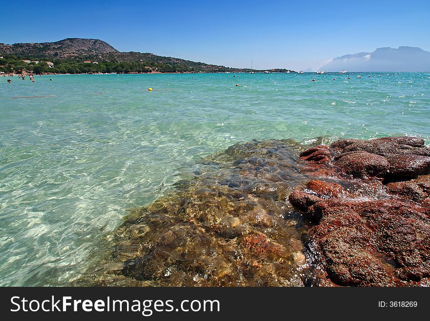 View from Porto Istano in Sardinia, summer. View from Porto Istano in Sardinia, summer