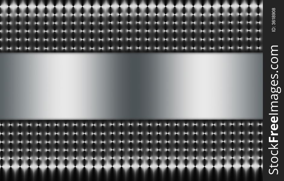 Abstract illustration of silver and black mesh on a horizontal axis with a silver gradient central section. Abstract illustration of silver and black mesh on a horizontal axis with a silver gradient central section.