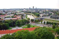 View From The Gediminas’ Tower To The Center Of Vilnius Royalty Free Stock Photos View From The Gediminas’ Tower To The Center Of Vilnius Royalty Free Stock Photos