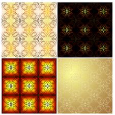 A Set Of Seamless Backgrounds With Calligraphic, R Royalty Free Stock Image A Set Of Seamless Backgrounds With Calligraphic, R Royalty Free Stock Image