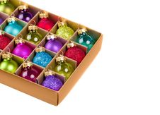 Box With Christmas Decorations Royalty Free Stock Photo
