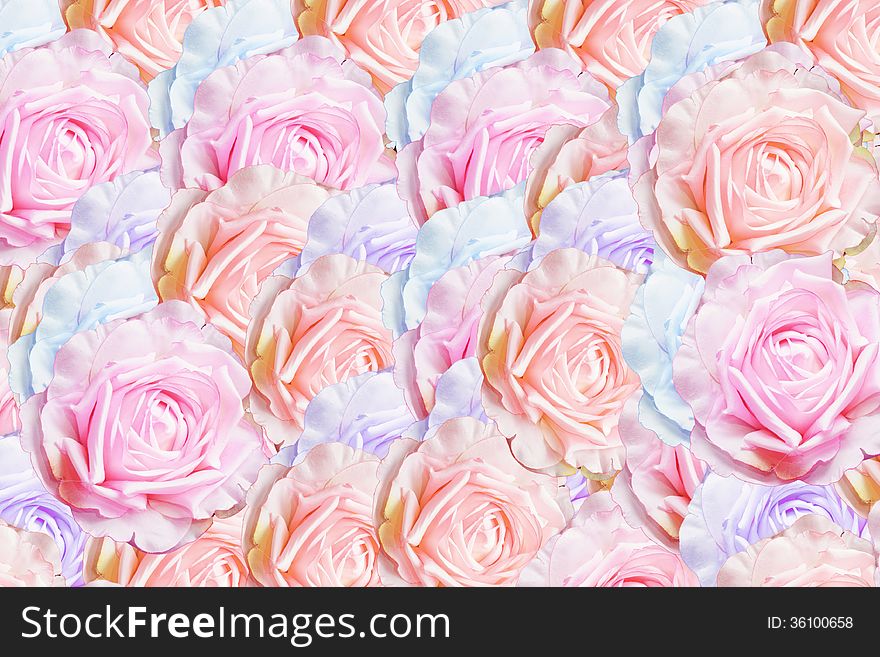 Artificial rose background ,natural texture
