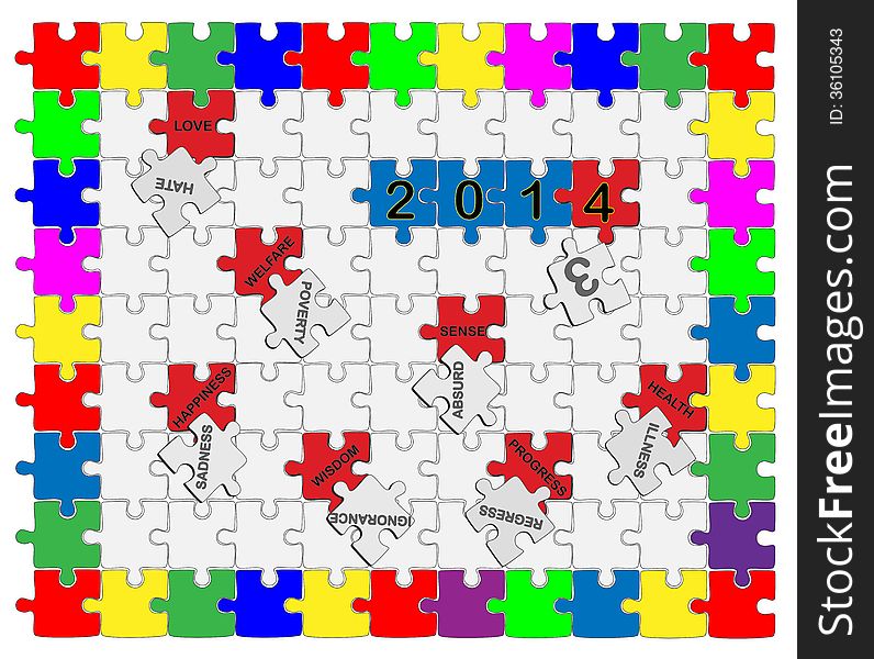 Jigsaw drop-down puzzle  2013- 2014  - Wishful Thinking 1