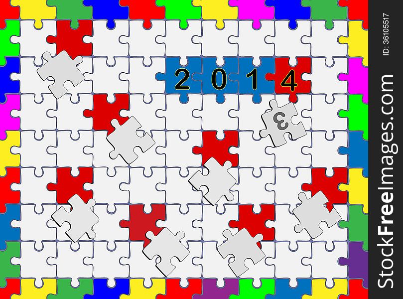Jigsaw drop-down puzzle 2013- 2014 - Your text 6