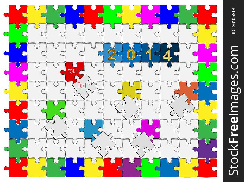 10 Jigsaw Drop-down Puzzle  2014 -Your Text