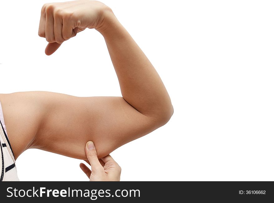 Woman Cellulite Fat Of The Arms