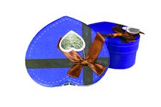 Blue Heart Shaped Box Stock Photo Blue Heart Shaped Box Stock Photo