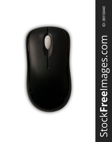 A wireless mouse isolated on white with clipping path