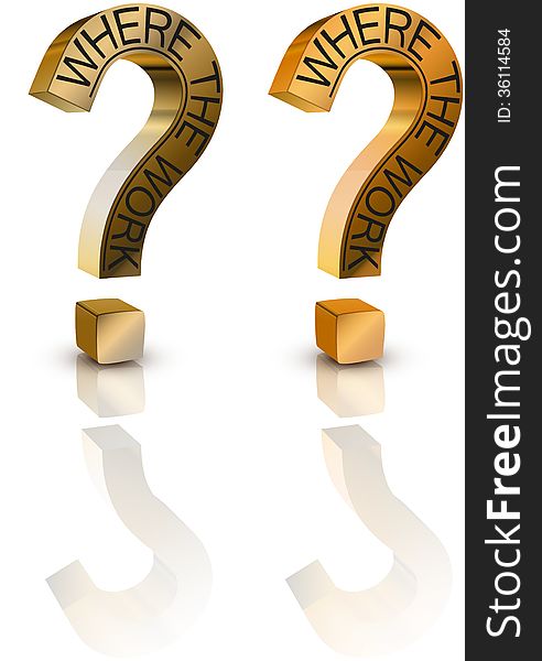 Question abstract vector illustration with reflection and shadow eps 10