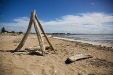 Drift Wood On The Beach. Royalty Free Stock Images Drift Wood On The Beach. Royalty Free Stock Images