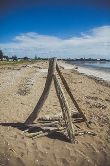 Drift Wood On The Beach. Stock Photos Drift Wood On The Beach. Stock Photos