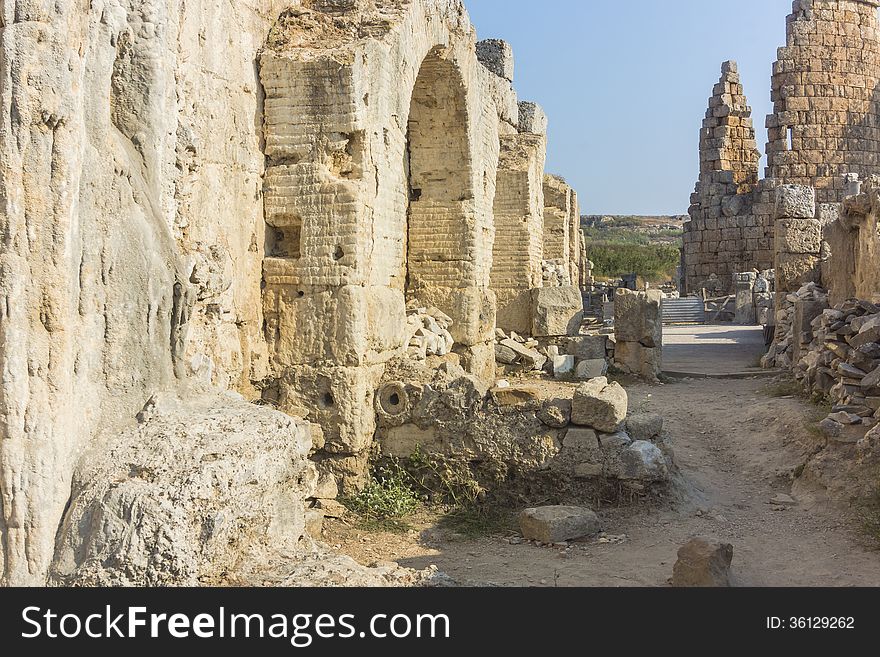 Rome Ruins In Antalya