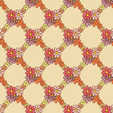 Flower Net Pattern On Beige Background Stock Photos Flower Net Pattern On Beige Background Stock Photos