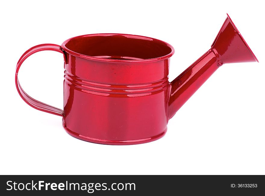 Shiny Purple Watering Can isolated on white background