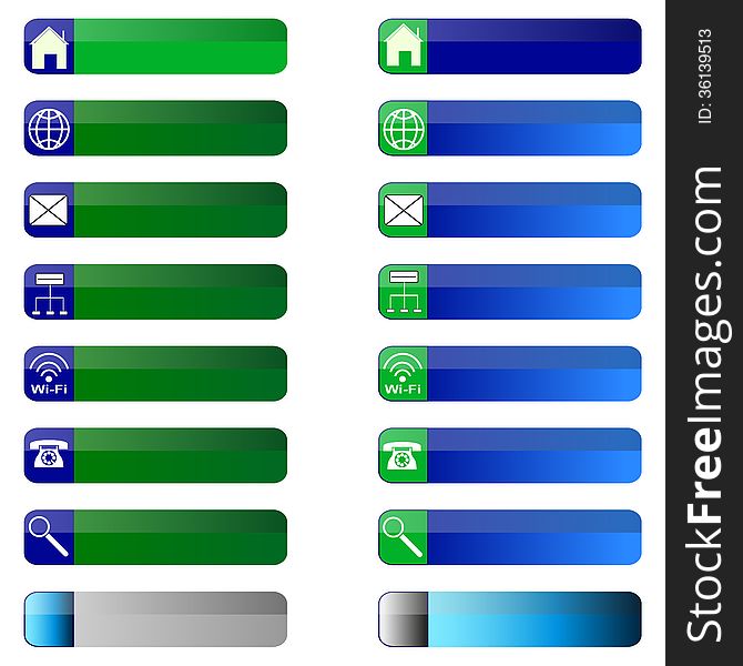 Banner Buttons Web Icons.