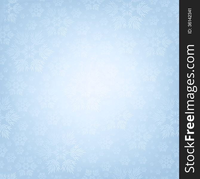 Seamless Blue Pattern With Snowflakes. Seamless Blue Pattern With Snowflakes