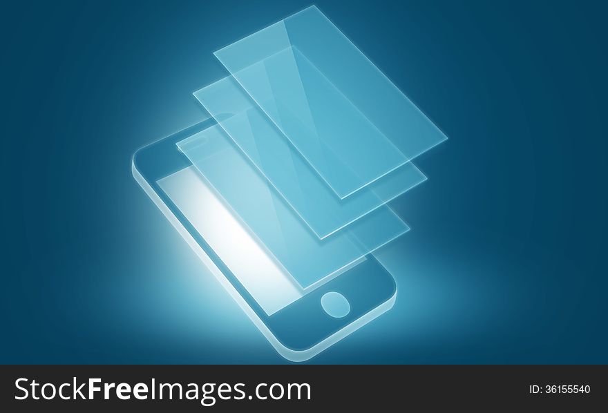 Phone layer concept background technology template. Phone layer concept background technology template