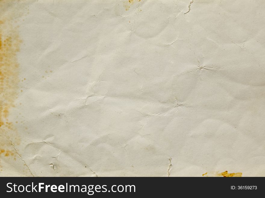 Old crumpled paper texture as a background