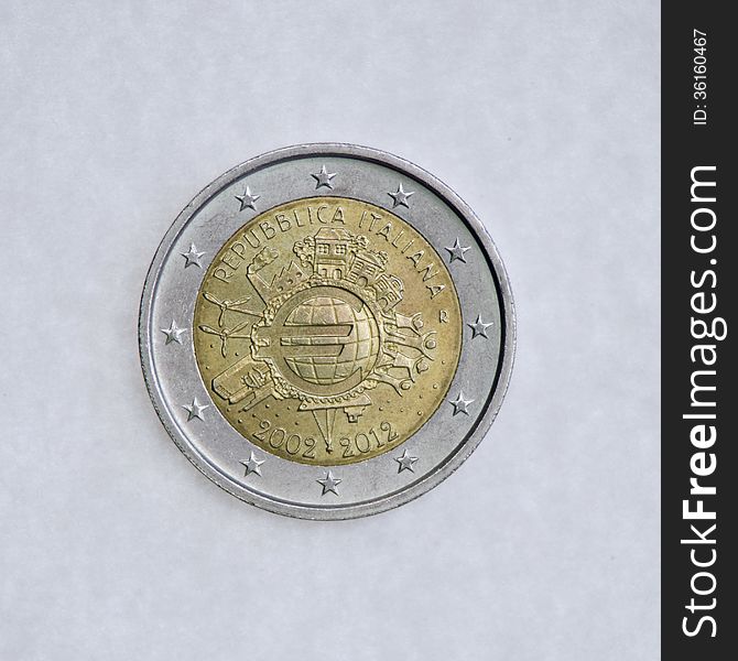 COIN 2 EURO COMMEMORATIVE OF THE ITALIAN REPUBLIC OF 10 YEARS OF INTRODUCING THE SINGLE EUROPEAN CURRENCY. COIN 2 EURO COMMEMORATIVE OF THE ITALIAN REPUBLIC OF 10 YEARS OF INTRODUCING THE SINGLE EUROPEAN CURRENCY