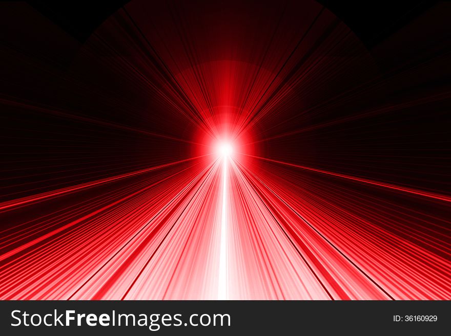 Computer generated abstract red ray of light image for use as background. Computer generated abstract red ray of light image for use as background