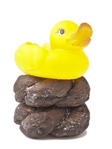 Duck And Donut Royalty Free Stock Photos