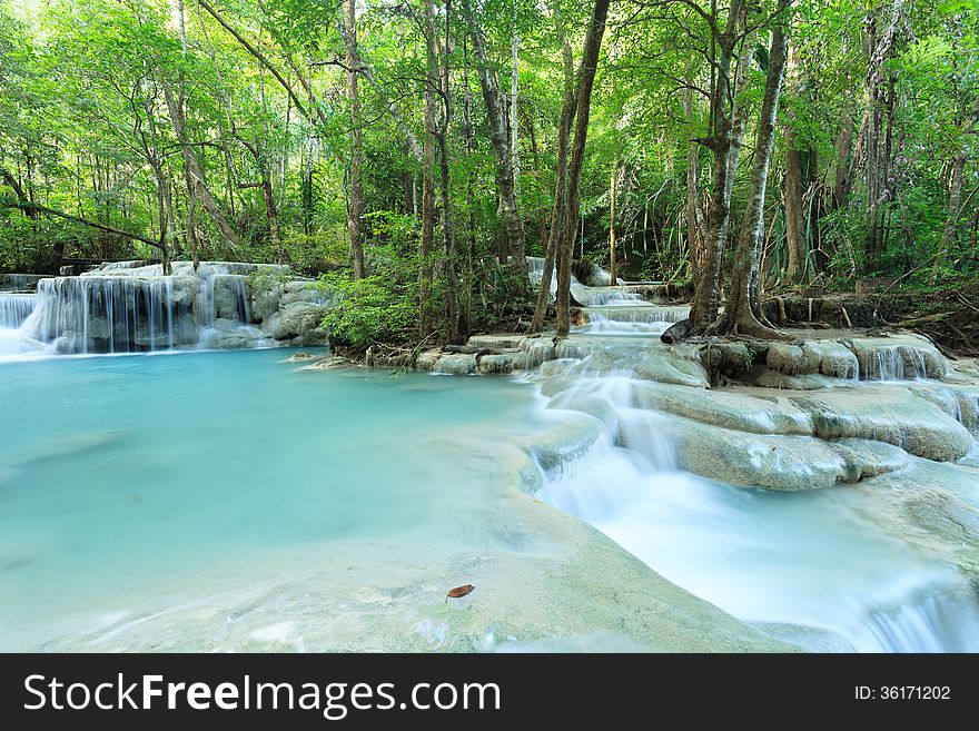 Deep Forest Waterfall in Thailand