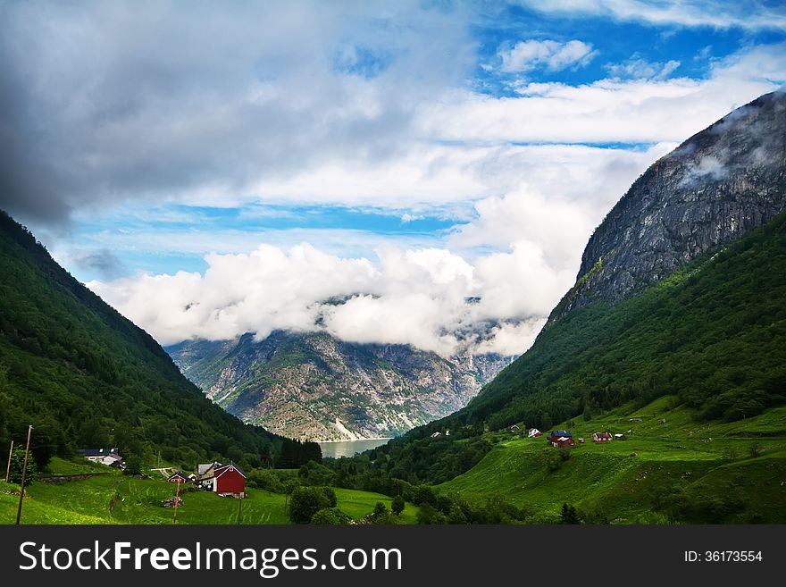 View To Sognefjord In Norway