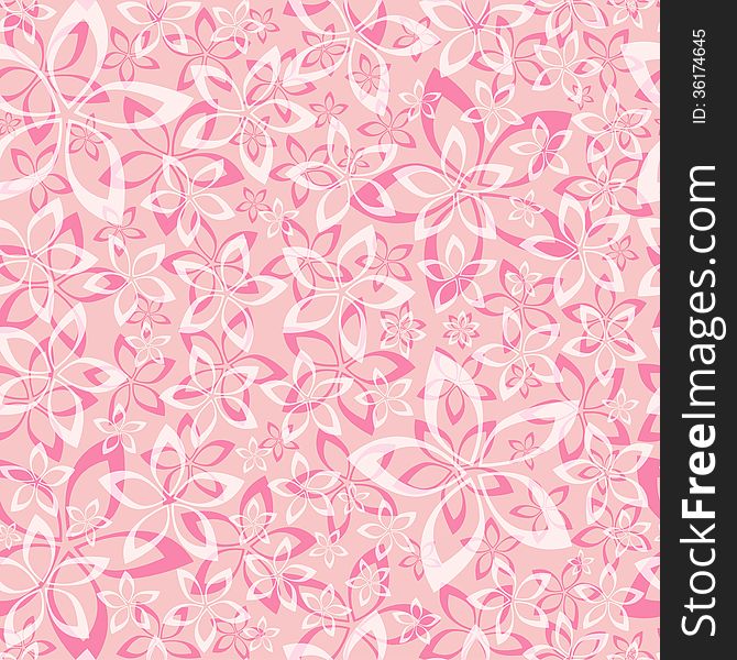 Tender pink seamless pattern, vector illustration