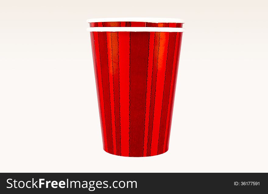 Red Cup isolated on the white