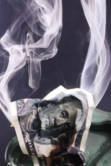 Burning Dollar Bill Stock Images Burning Dollar Bill Stock Images