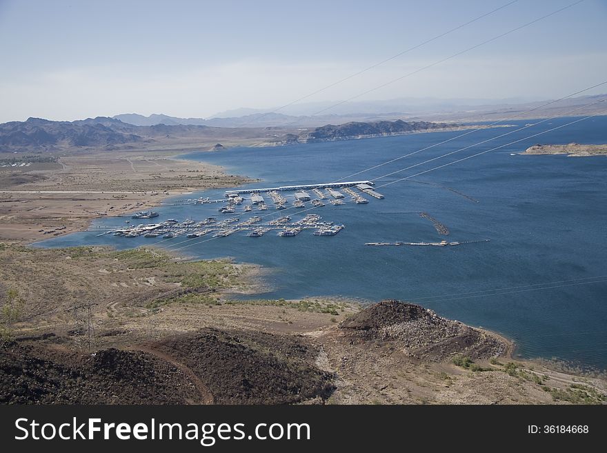 View on Mead Lake from above, Nevada