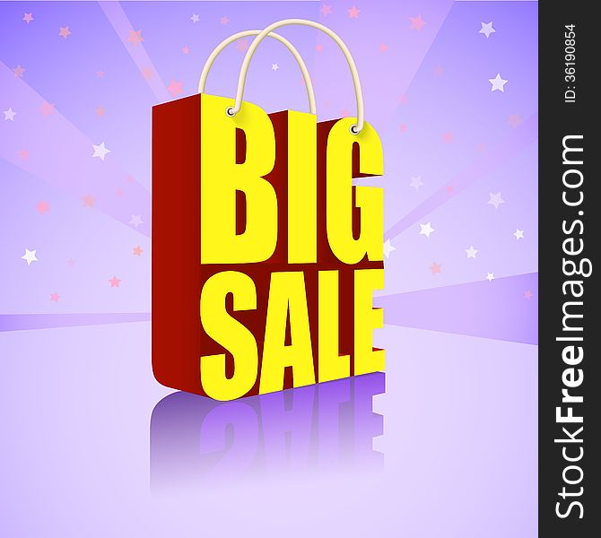 Big sale, bright, colorful banner for your
