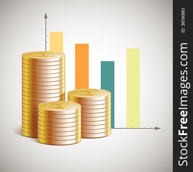 Vector theme of business with cents. This is file of EPS10 format.