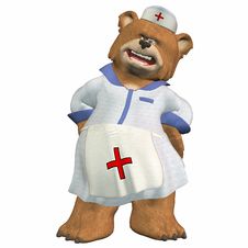 Female Nurse Bear Royalty Free Stock Photo Female Nurse Bear Royalty Free Stock Photo