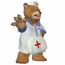 Female Nurse Bear Royalty Free Stock Images Female Nurse Bear Royalty Free Stock Images