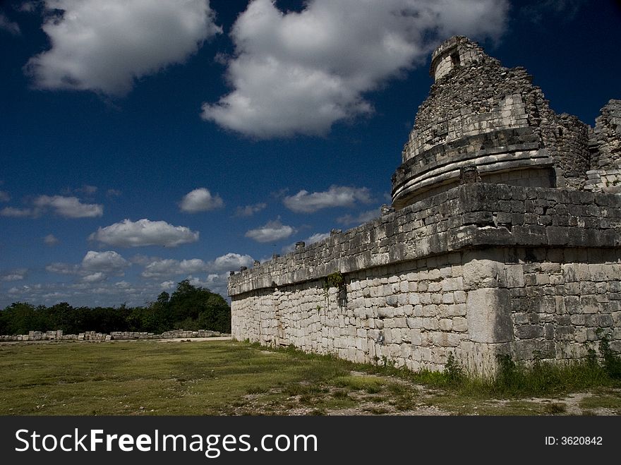 Observatory Ruins At Chichen Itza Mexico