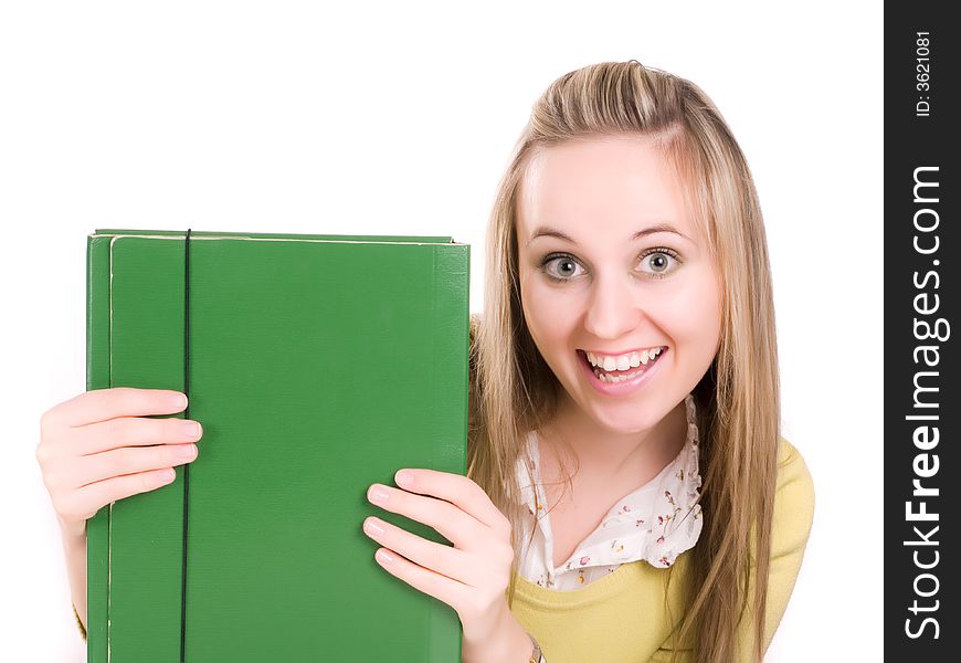 Portrait of beautiful female student