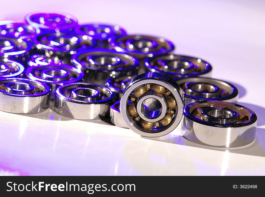 Bearings on a white background