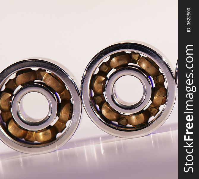 Bearings on a white background