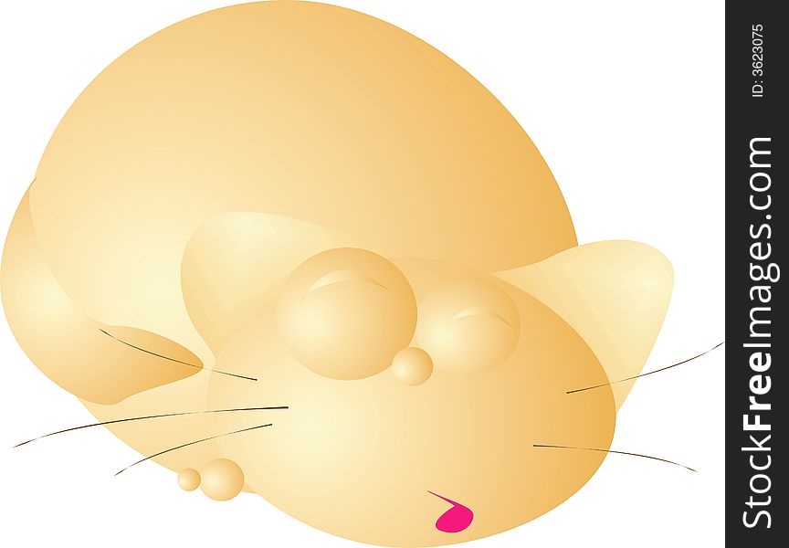 Illustration of cat on white background.