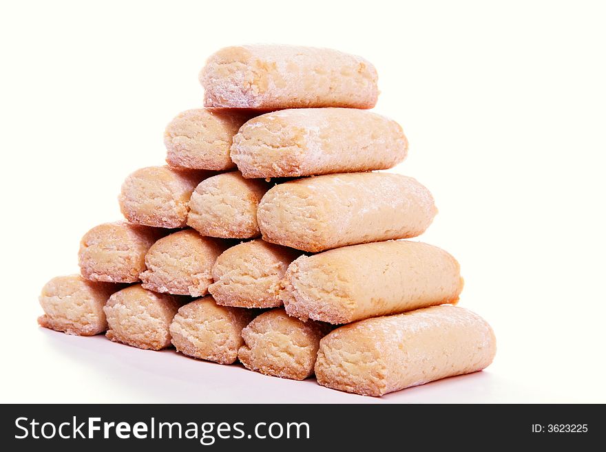 Pyramid made of fresh baked cookies. Pyramid made of fresh baked cookies