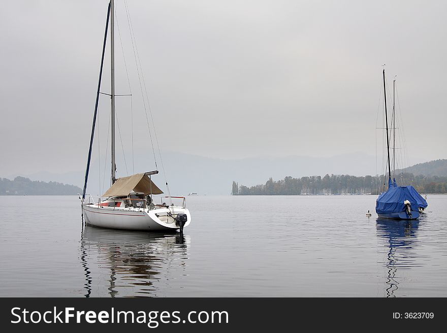 Small boat in lake luzern, switzerland. Small boat in lake luzern, switzerland