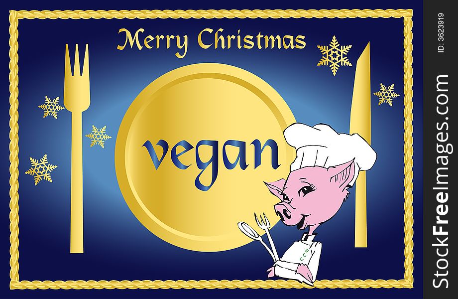 Merry Christmas for vegans / vegetarians. Merry Christmas for vegans / vegetarians