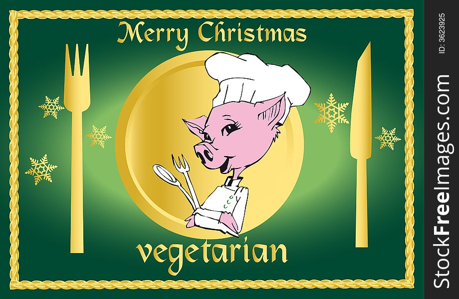 Merry Christmas for vegans / vegetarians. Merry Christmas for vegans / vegetarians