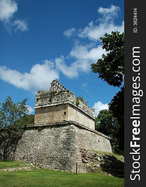 Ancient Mayan Fortress and Rampartsi n the Yucatan