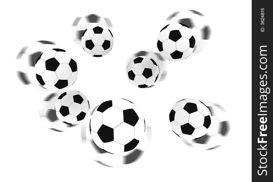 Isolated soccer balls