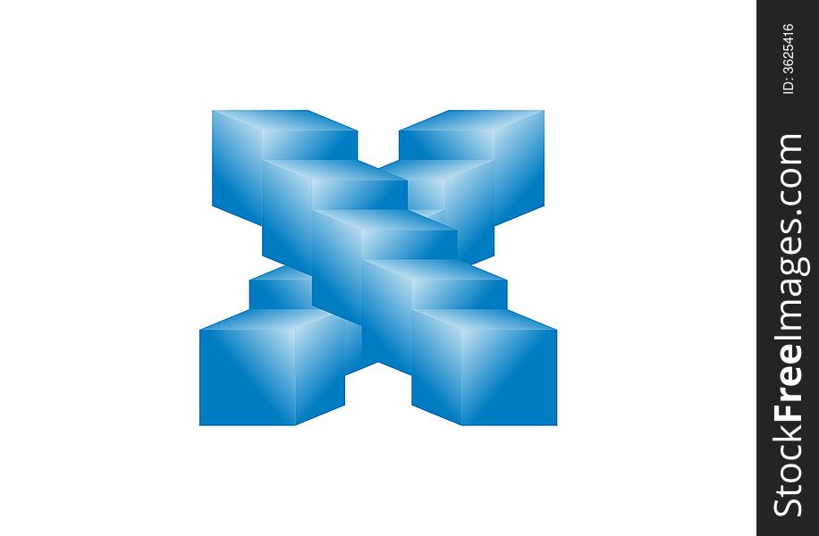 Cube font: X