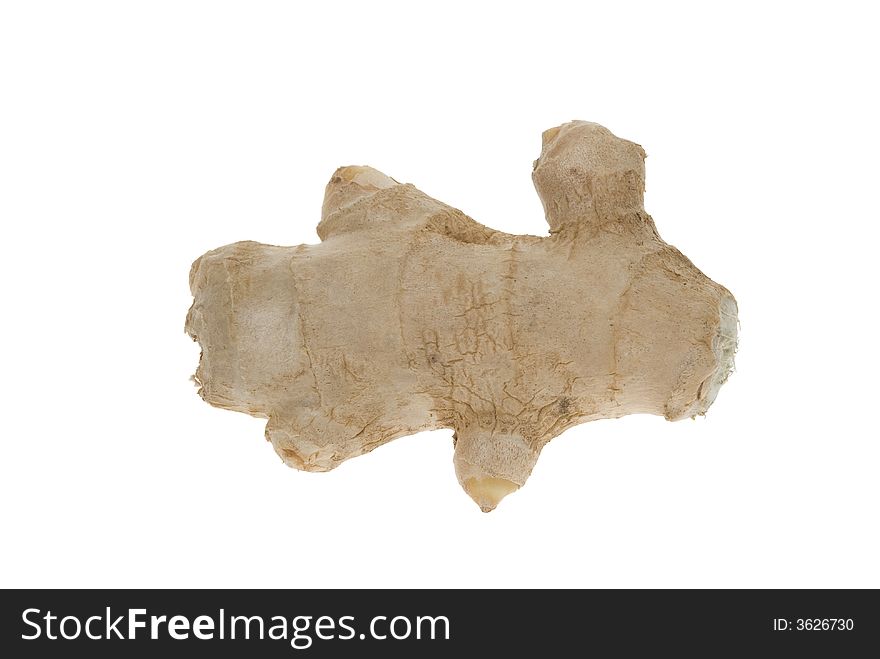 Ginger root isolated on a white background