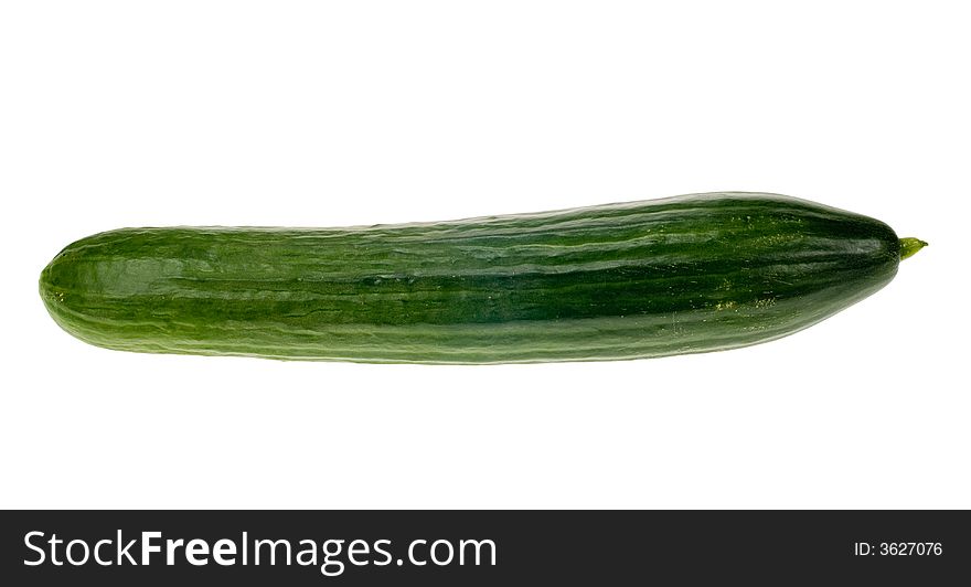 Fresh cucumber isolated on a white background